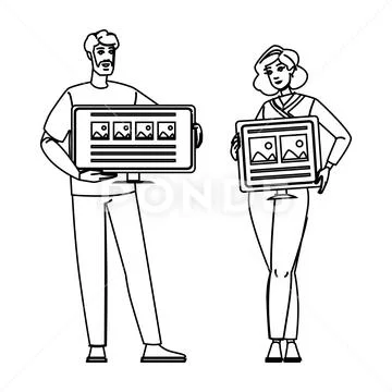 Website responsive images vector 库存插图