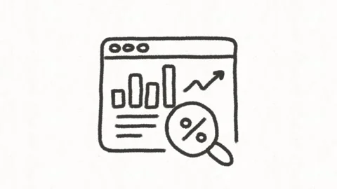 Website Sales Analytics and Percentage Growth Animation Stock Footage 341863486