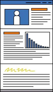 Website screen for smartphone Stock Illustration