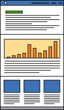 Website screen for smartphone Stock Illustration