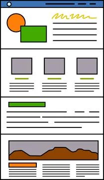 Website screen for smartphone Stockillustratie