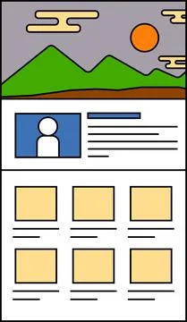 Website screen for smartphone Stock Illustration