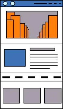 Website screen for smartphone Stock Illustration