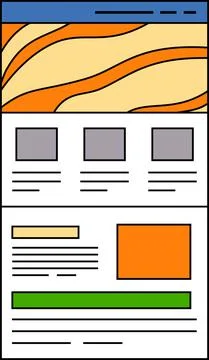 Website screen for smartphone Stock Illustration