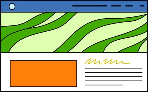 Website screen view Stockillustratie