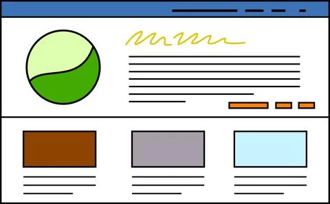 Website screen view Stock Illustration