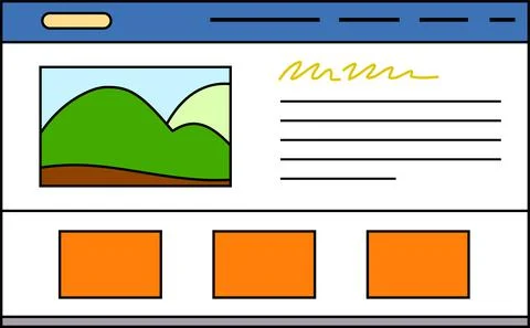 Website screen view 스톡 일러스트