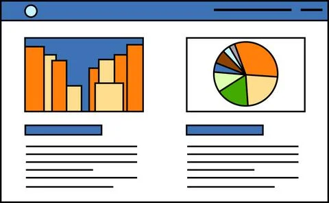Website screen view 스톡 일러스트