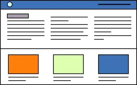 Website screen view Stock Illustration