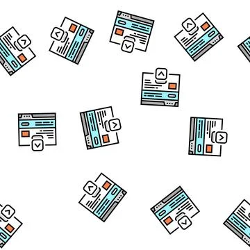 Website scroll vector seamless pattern Stock Illustration