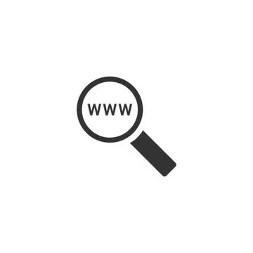 Website search icon flat 스톡 일러스트