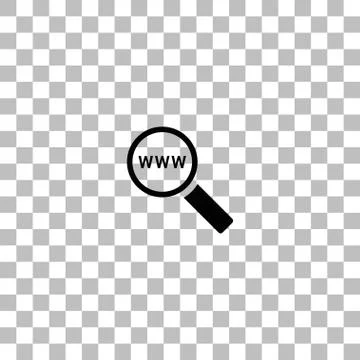Website search icon flat Stock Illustration