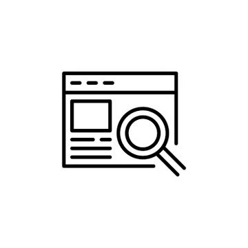 Website search icon Stock Illustration