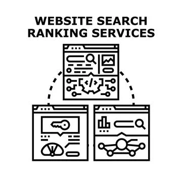 Website search ranking services concept vector illustrating seo イラスト素材