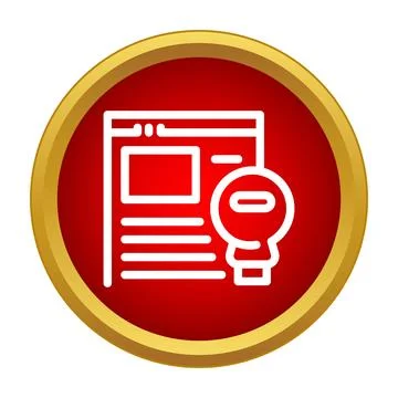 Website security blocking access removing login key Stock Illustration