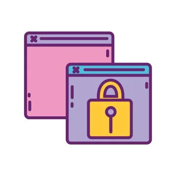 Website security data strategy digital marketing Ilustración de archivo