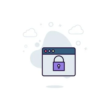 Website security icon .vector illustration.shield color icon concept. 스톡 일러스트