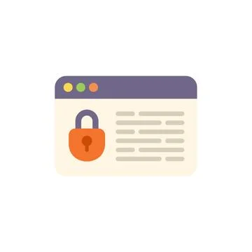Website security padlock icon showing secure connection 스톡 일러스트