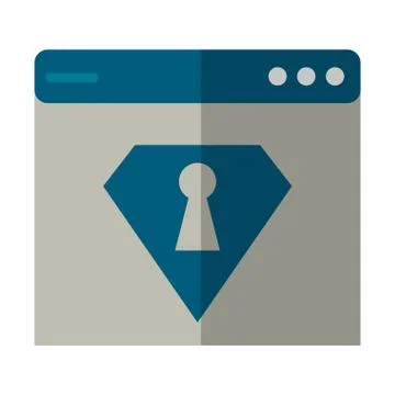 Website with security password 스톡 일러스트