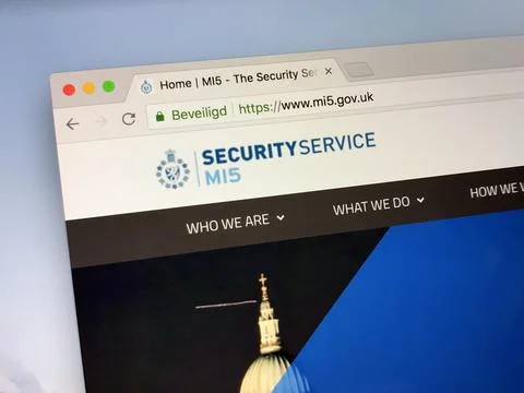 Website of The Security Service (MI5) Stock Photos