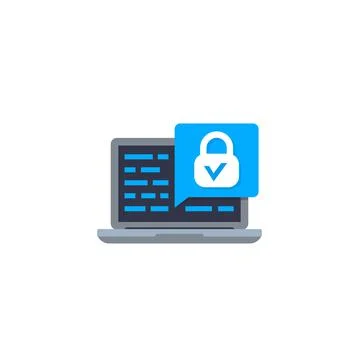 Website security test, vector icon Stock Illustration