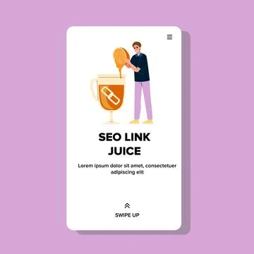 Website seo link juice vector Stock Illustration