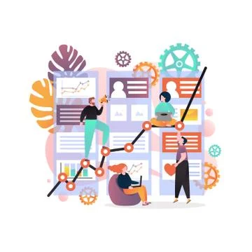 Website seo services vector concept for web banner, website page Stock Illustration