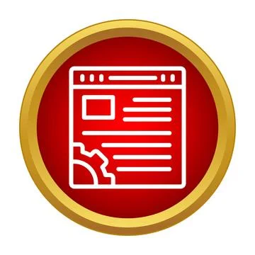 Website settings icon for web optimization Stockillustratie