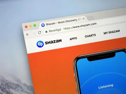 Website of Shazam Stock Photos