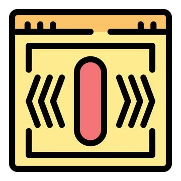 Website showing audio track being played with progress bar icon Illustrazione stock
