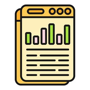 Website showing business analytics data report statistics Illustrazione stock