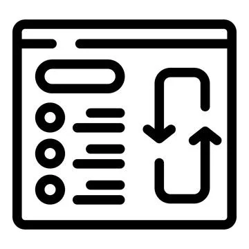 Website showing concept of data synchronization process Illustrazione stock