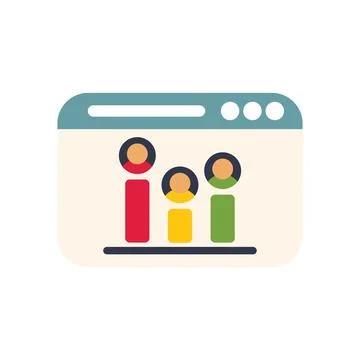 Website showing customer analysis with user data chart Stock Illustration