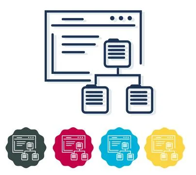 Website Sitemap and  - Structure - Icon Stock Illustration