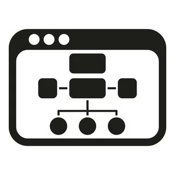 Website sitemap layout showing navigation and structure Stock Illustration