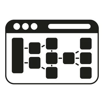 Website sitemap planning for information architecture concept Stock-Illustration