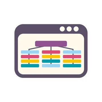 Website sitemap planning showing information architecture and hierarchy Stockillustratie