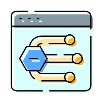 Website sitemap structure showing navigation flow イラスト素材