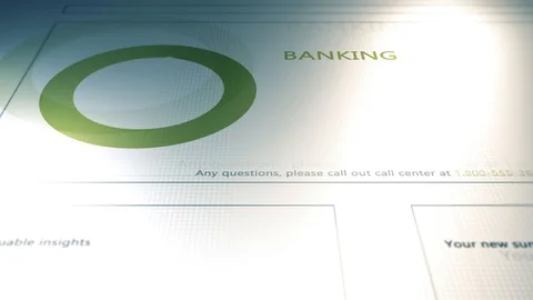 Website Software Application Animation Series - Banking Website V1 Stock Footage 124394346