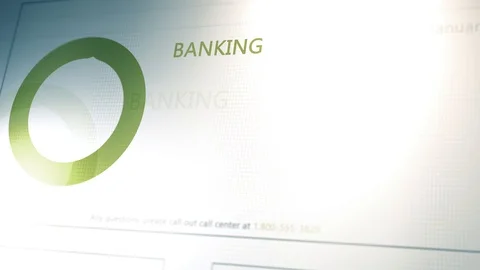 Website Software Application Animation Series - Banking Website V2 Stock Footage 124394383