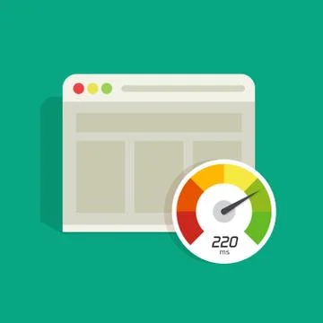 Website speed loading time vector icon, web browser seo Stock Illustration