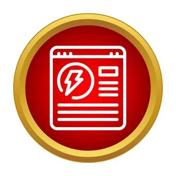 Website speed optimization concept with lightning bolt icon Stock Illustration