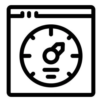 Website speed optimization with gauge icon showing fast loading times イラスト素材