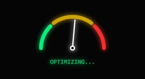 Website Speed Optimization Speedometer Loading Animation Stockbeeldmateriaal 335399959