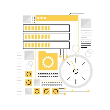 Website speed pages Stock Illustration