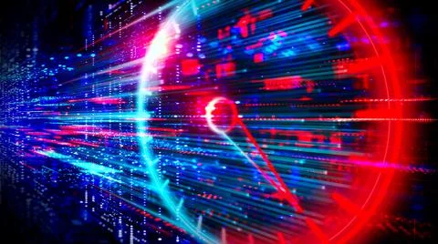 Website Speed - Website Performance - Internet Speed - Speed Optimization Stock Illustration