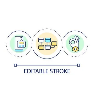Website structure loop concept icon 스톡 일러스트