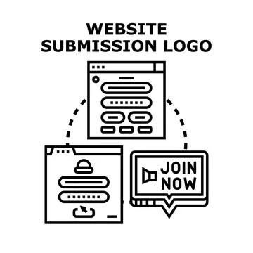 Website submission and registration process concept 库存插图