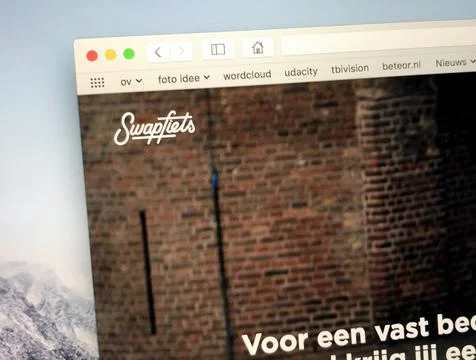 Website of Swapfiets Stock Photos