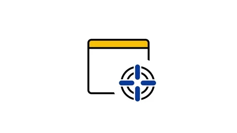 Website Target Focus Browser Icon 動画素材 343509443